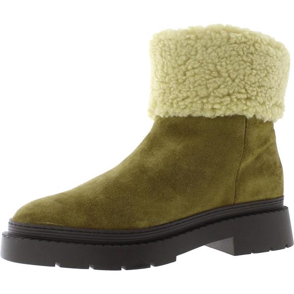 Marc Fisher Vina Brown Suede Faux Fur Lined Boots 9 M